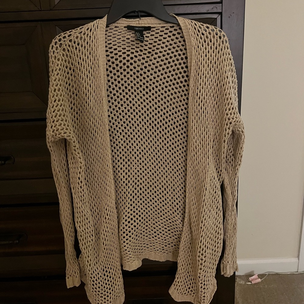 Beige cardigan from Forever 21